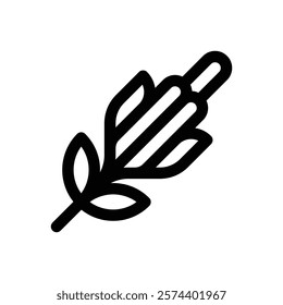 Amaranth. Editable stroke vector icon.