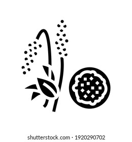 amaranth groat glyph icon vector. amaranth groat sign. isolated contour symbol black illustration