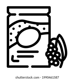 amaranth plant gluten free line icon vector. amaranth plant gluten free sign. isolated contour symbol black illustration