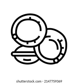 amaranth seed line icon vector. amaranth seed sign. isolated contour symbol black illustration