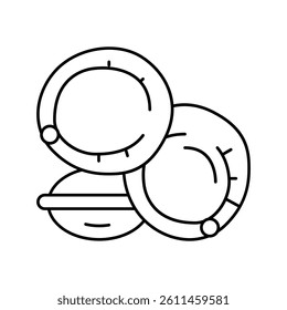 amaranth seed line icon vector. amaranth seed sign. isolated contour symbol black illustration