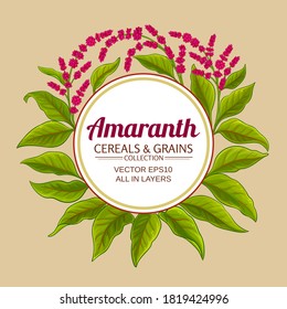 Amaranth Vector Frame On Color Background