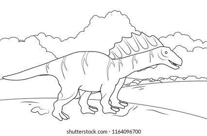 amargasaurus dinosaur standing in a jungle fun education learning earth