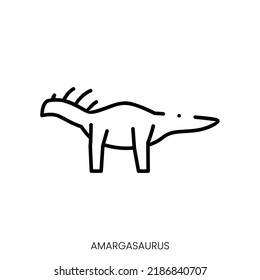 amargasaurus icon. Linear style sign isolated on white background. Vector illustration