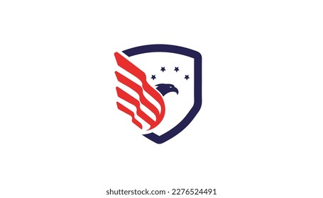 amarican eagle flag vector modern business logo