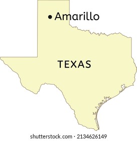 Amarillo City Location On Texas Map