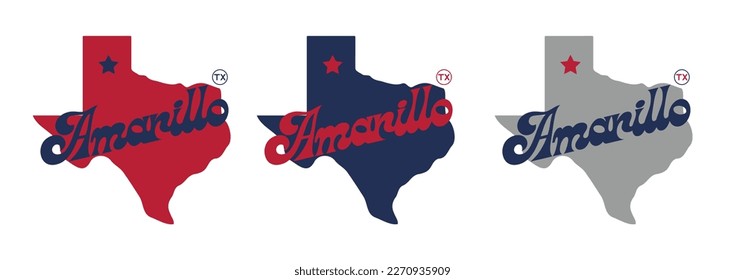 Amarillo and state texas map star gradient color tone patriot hometown theme background for advertisement banner website sourvernir printing t  shirt notebook coffee mug vector eps 