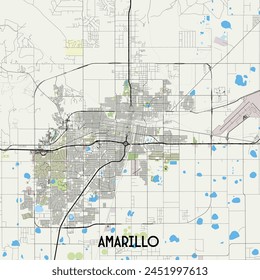 Amarillo Texas USA map poster art