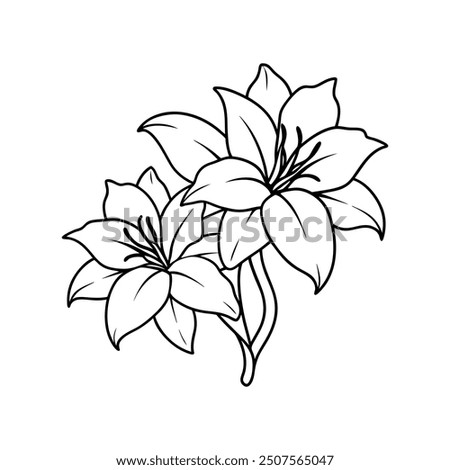 Similar – Image, Stock Photo Amaryllis flower close-up with pistil