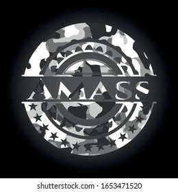 Amass on grey camo texture