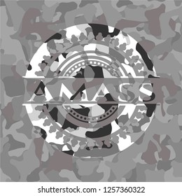 Amass on grey camouflaged pattern