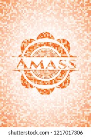 Amass orange mosaic emblem