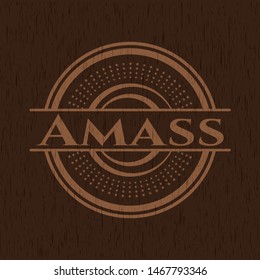 Amass wood emblem. Vector Illustration.