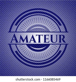 Amateur with denim texture