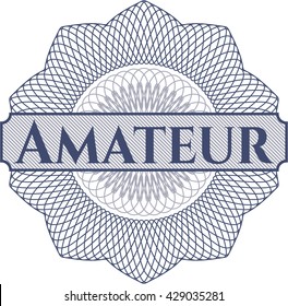 Amateur inside a money style rosette