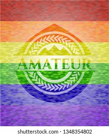 Amateur lgbt colors emblem 