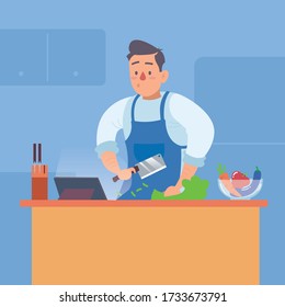 amateur man learn to cook