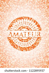 Amateur orange mosaic emblem