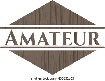 Amateur retro style wood emblem