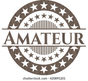 Amateur Retro Wood Emblem Stock Vector (Royalty Free) 420895201 ... image