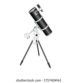 Amateur Telescope. The Reflector Of System Of Newton