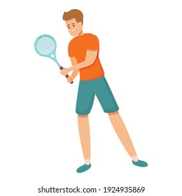 Amateur tennis icon. Cartoon of amateur tennis vector icon for web design isolated on white background