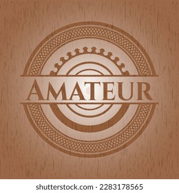 Amateur wood emblem. Retro. Vector Illustration. 