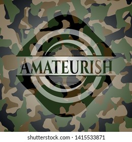 Amateurish on camo texture. Vector Illustration. Detailed.