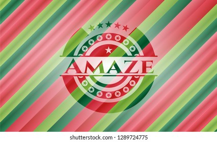 Amaze christmas emblem.