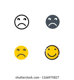 amaze emoji vector with four different styles
