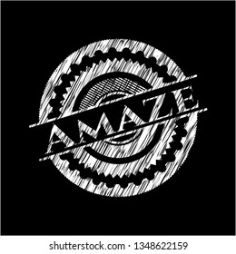 Amaze written with chalkboard texture