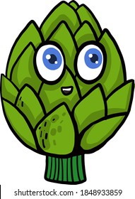 Aroma de alcachofa, ilustración, vector sobre fondo blanco