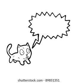 dibujo animado de un gato sorprendido