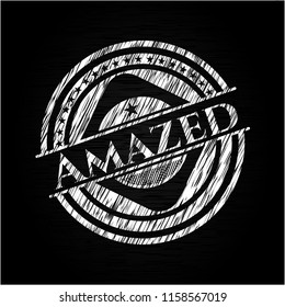 Amazed chalkboard emblem