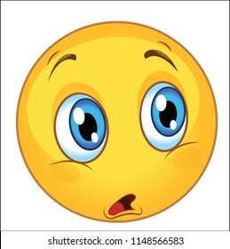 Amazed Emoticon Cartoon Vector Stock Vector (Royalty Free) 1148566583 ...