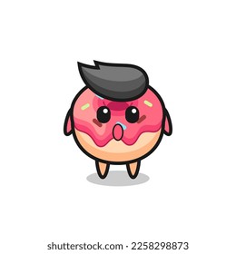 the amazed expression of the doughnut cartoon