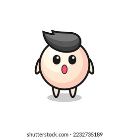 la asombrosa expresión de la caricatura de perlas , diseño de estilo lindo para camiseta, pegatina, elemento logo