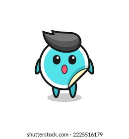 the amazed expression of the sticker cartoon , cute style design for t shirt, sticker, logo element