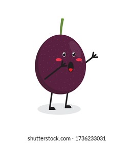 erstaunliche Passion Frucht cute Charakter Maskottvektor Design