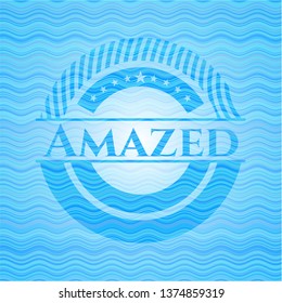 Amazed water emblem background.