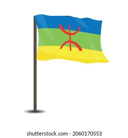 Amazigh Berber kabyle flag vector