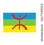 Amazigh flag berber flag. vector illustration