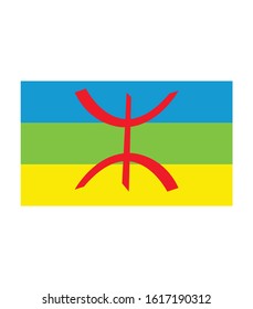 Amazigh flag berber flag. vector illustration