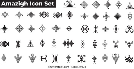 Amazigh primitive signs, repeated ethnic elements,vector illustration 