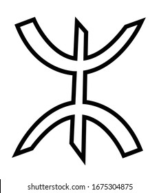 símbolo amazigh sobre fondo blanco.