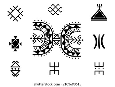 Amazigh Symbol, Tifinagh symbol, berber drawing, African symbol,