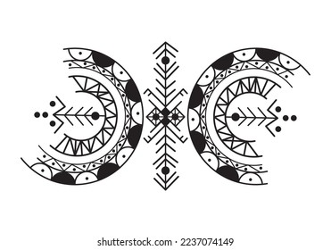 Amazigh Symbol, Tifinagh symbol, berber drawing, African symbol, tattoo from amazigh tribe.