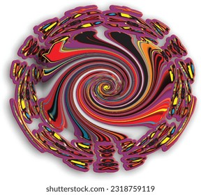 Amazing 3d abstract pattern flower is an isolated transparent vector design ,great for valentine greeting gift card ,decoration ,textile and fabric print ,book cover and website purposes