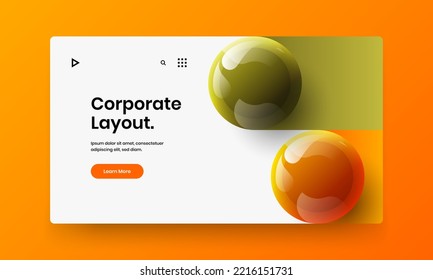 Increíble diseño de afiches de esferas 3D. Ilustración de diseño vectorial de banner original.