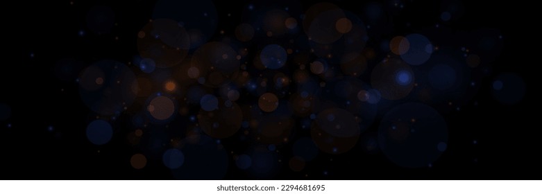 Amazing abstract colorful background of lights and light bokeh. On a black background.